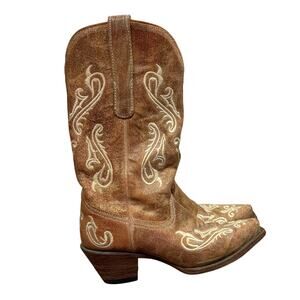Corral Honey Cortez Boots Embroidered Snip Toe Cowboy Boots Womens SZ 7.5 EUC